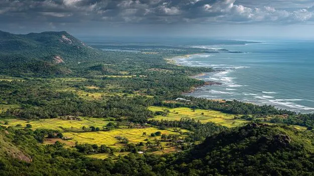panorama photography of green hills