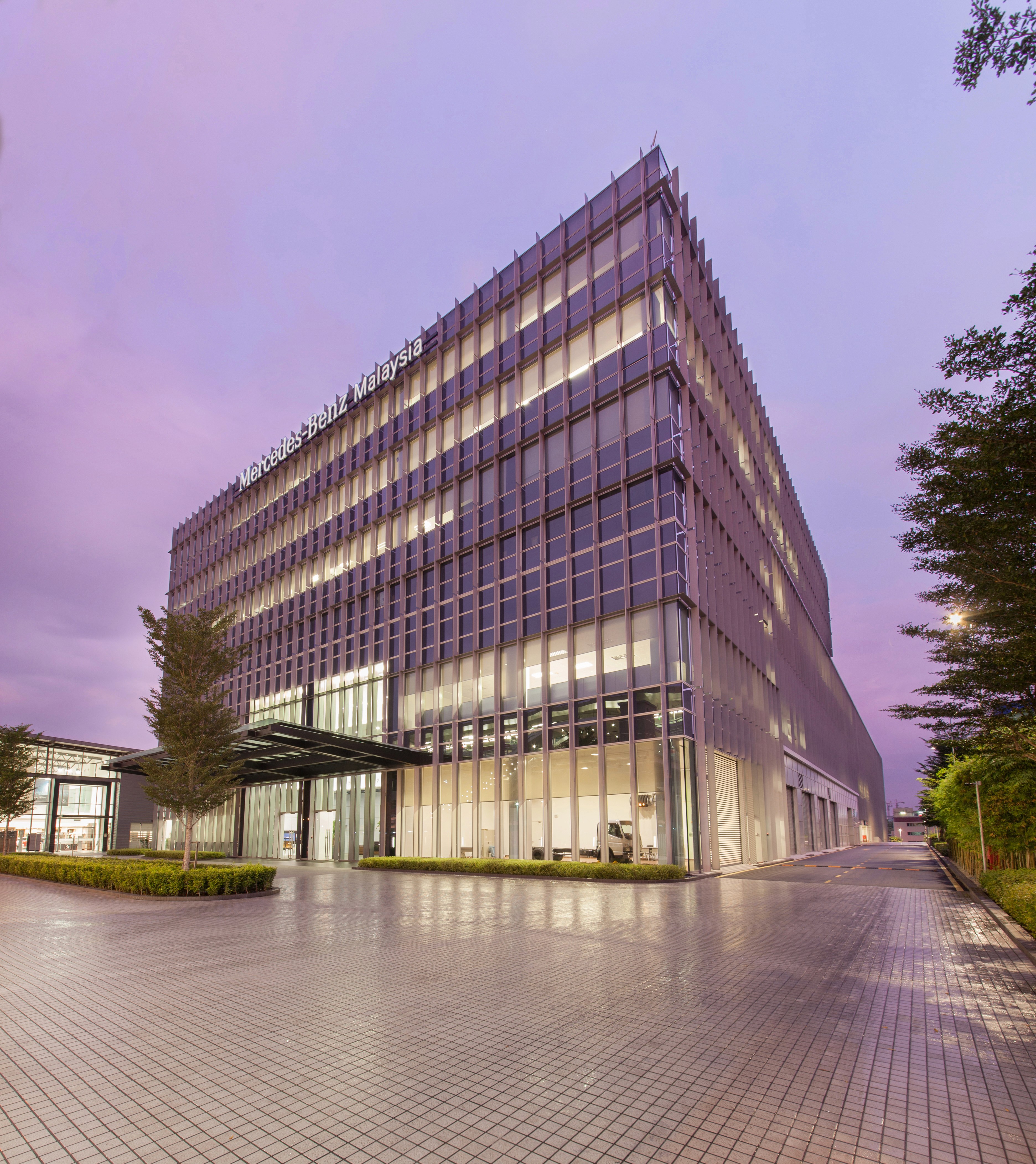 Exterior view of Mercedes-Benz 3S Kinrara project by Asima Architects