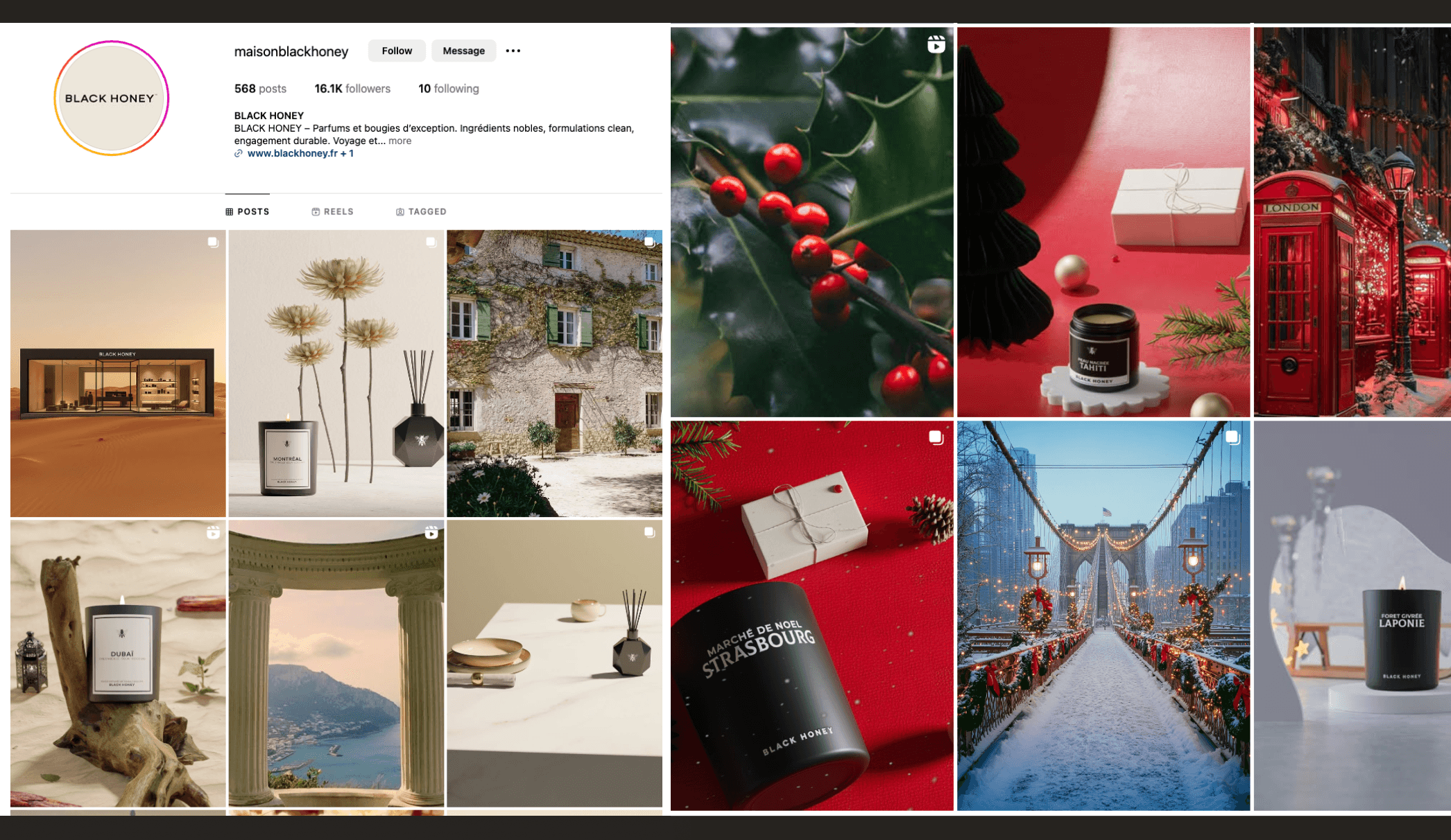 Maison Black Honey Product Visuals for Social Media 