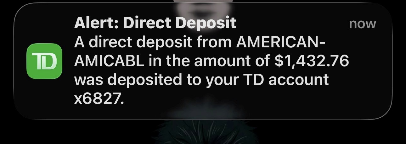 Deposit notification