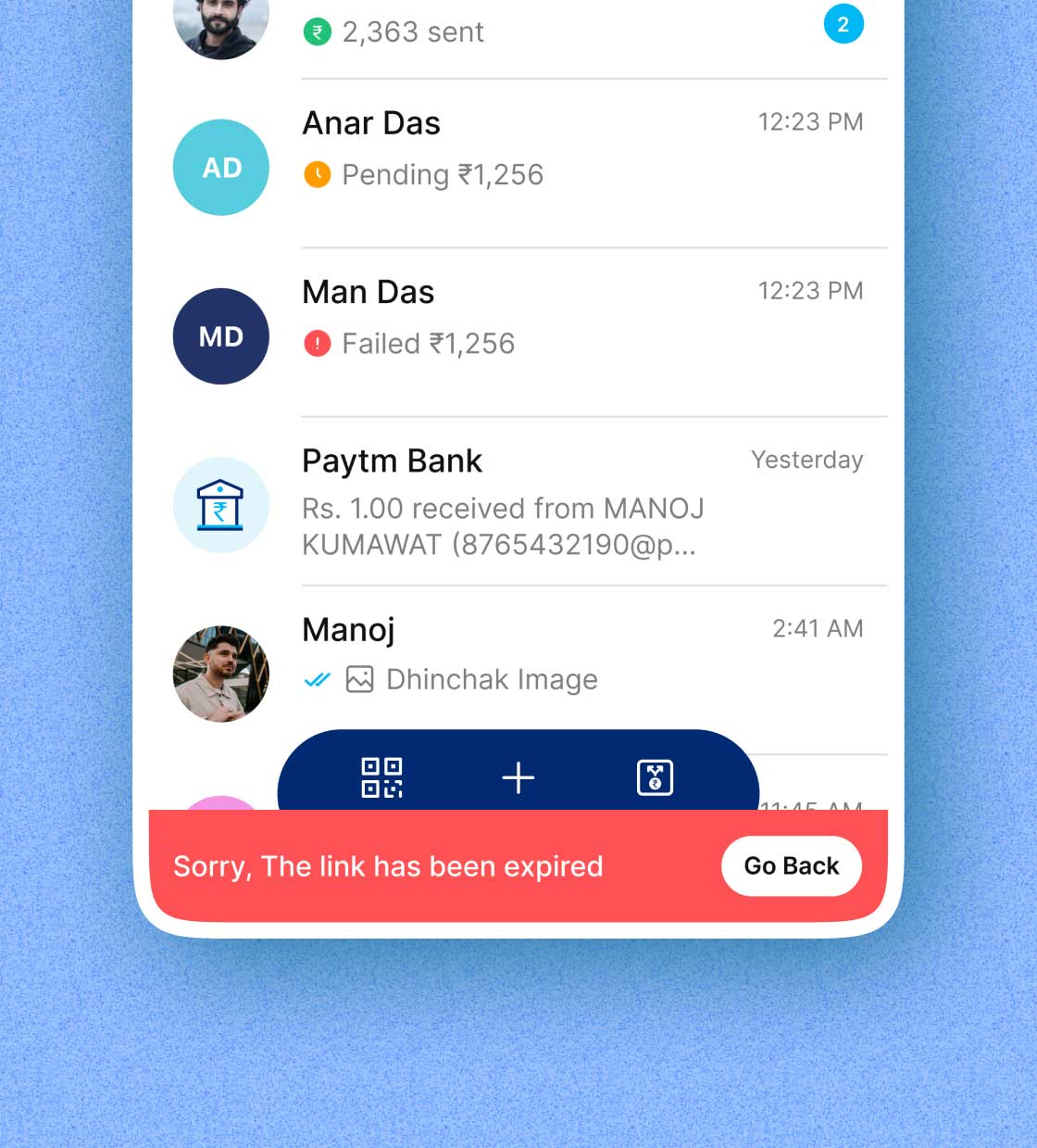 Paytm project of chat uiux product design image showcase