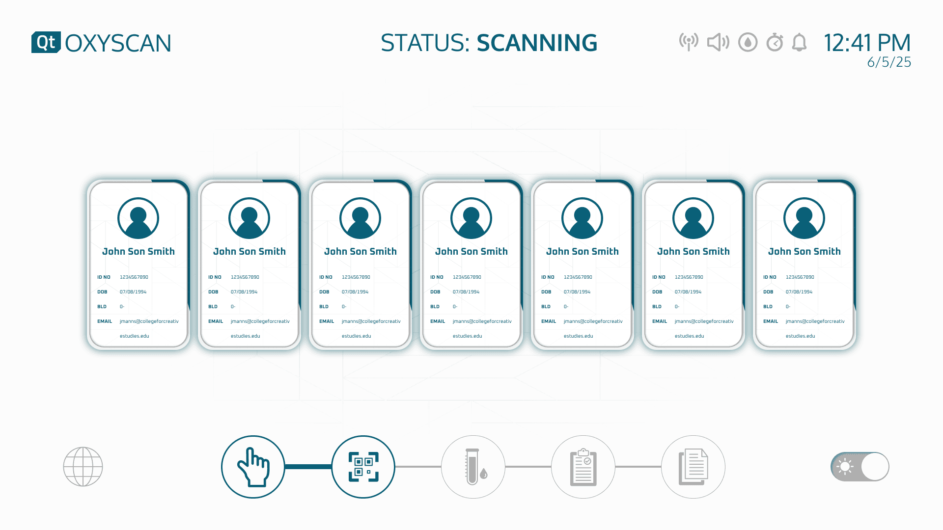 Laptop showing Bloomy UI