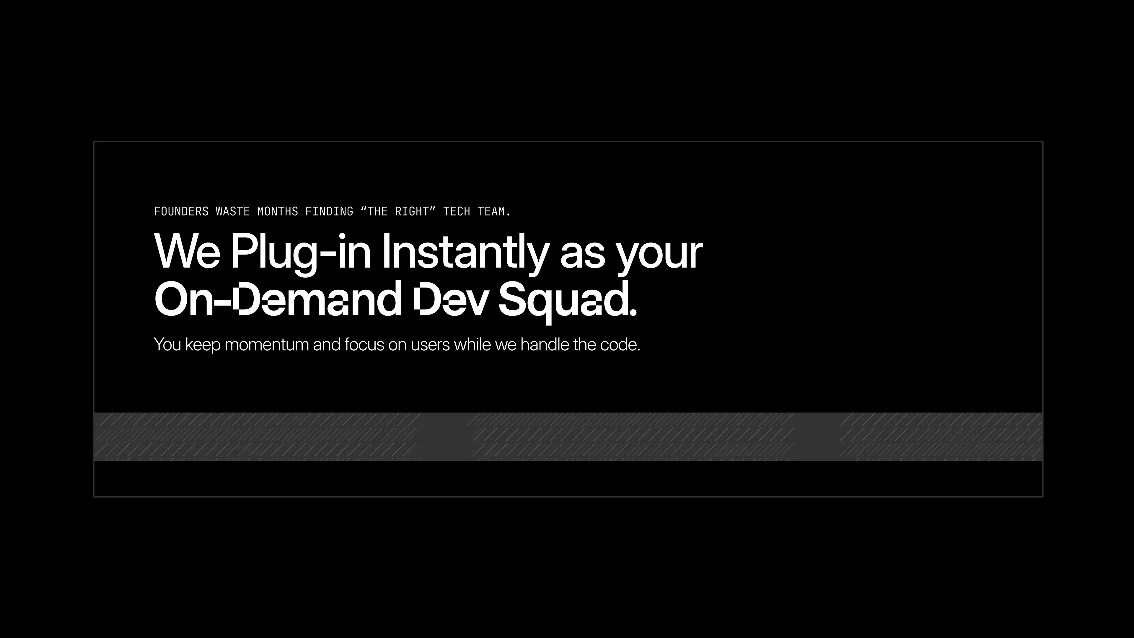 Avalanche Tech landing page portfolio and client trust section