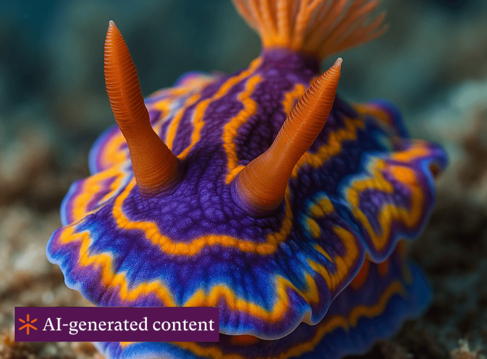 Ai generated image with watemark that says 'AI-generated content'