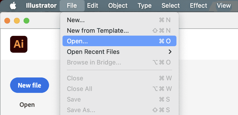 Open File in Illustrator