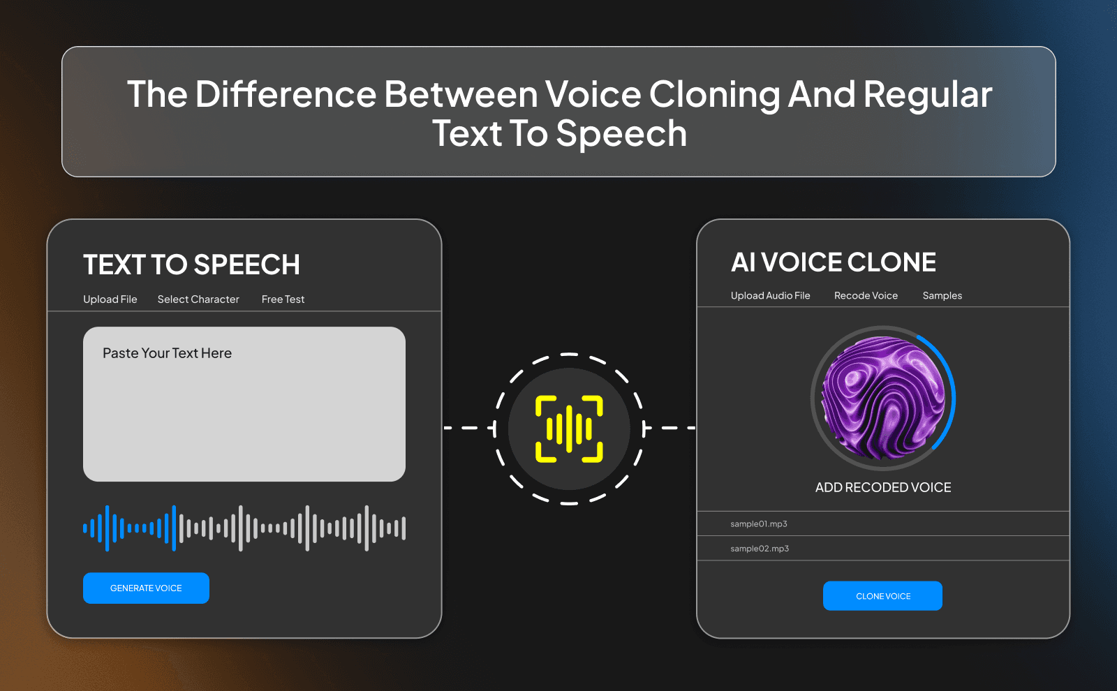 The difference between voice cloning and regular text to speech