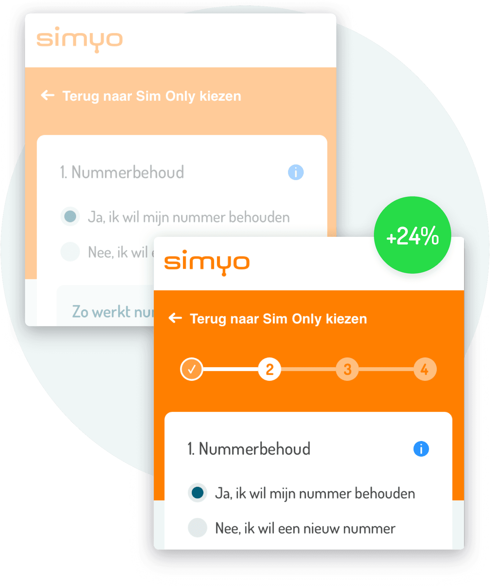 Display van Simyo app.