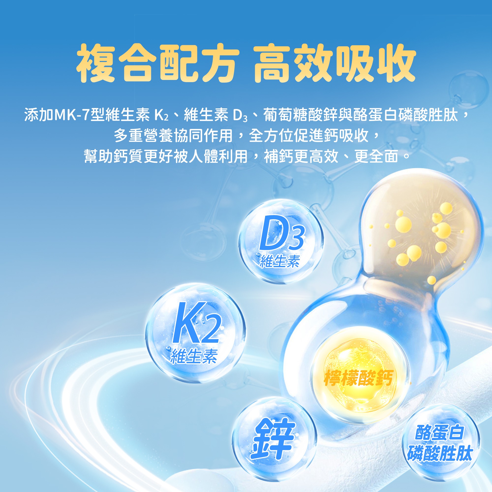 鈣鋅維生素D維生素K飲