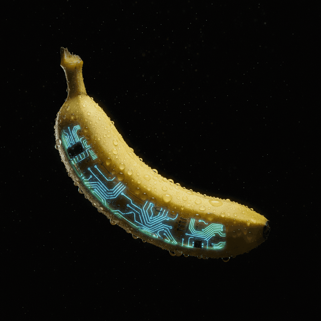 digital banana ai photo with flexclip