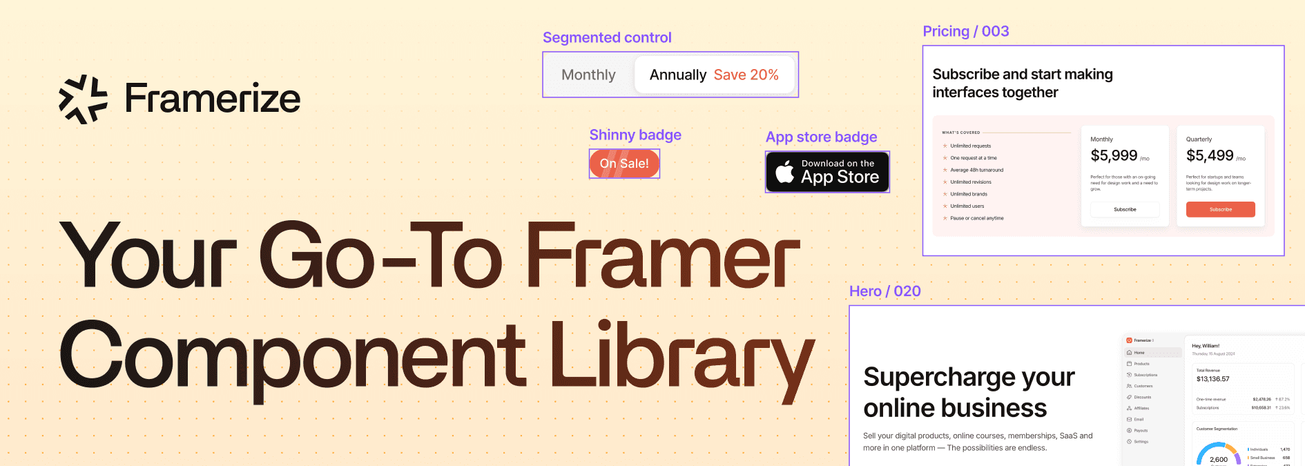 Framerize—Framer Component Library