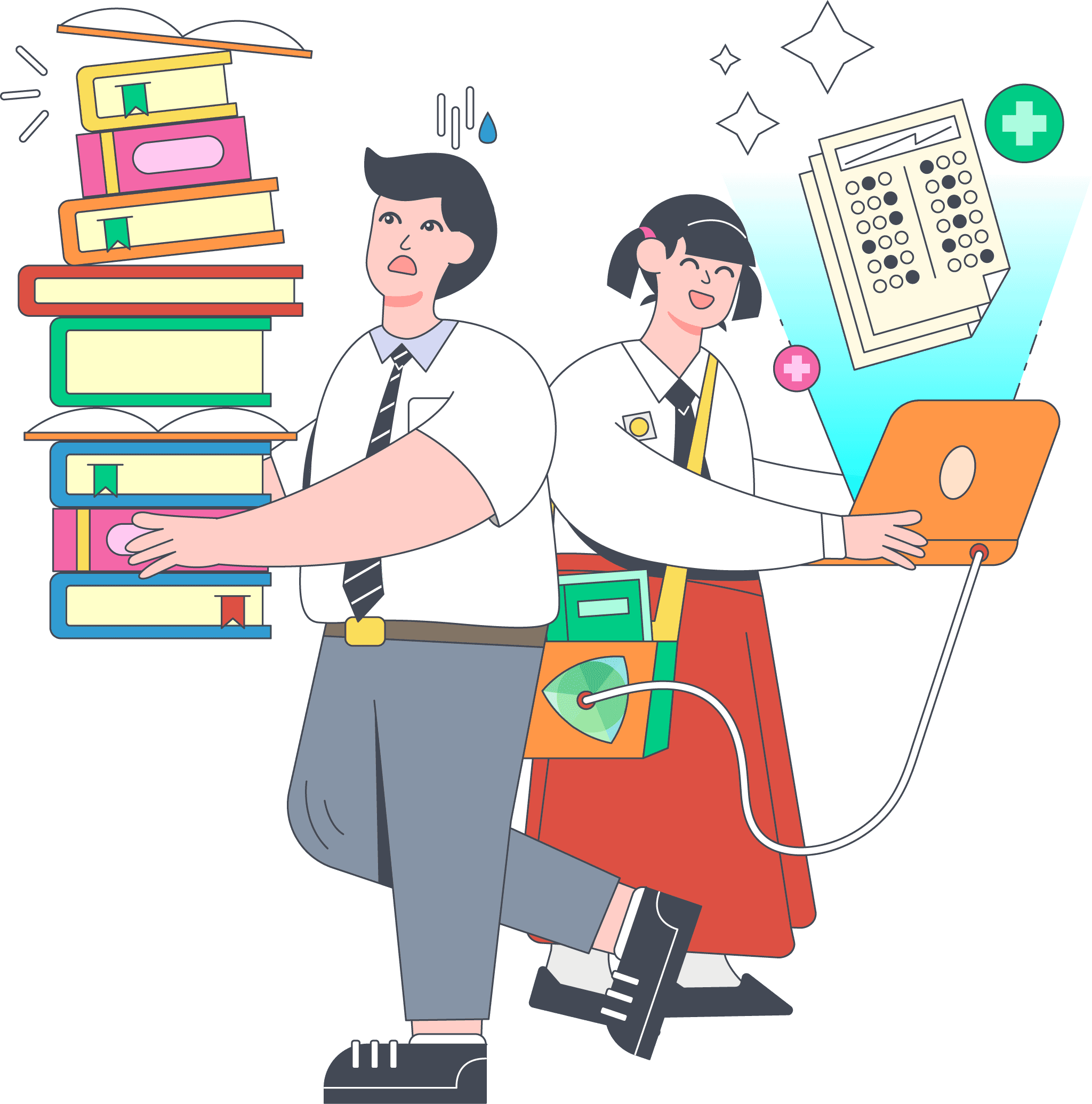 Exam preparations illustration