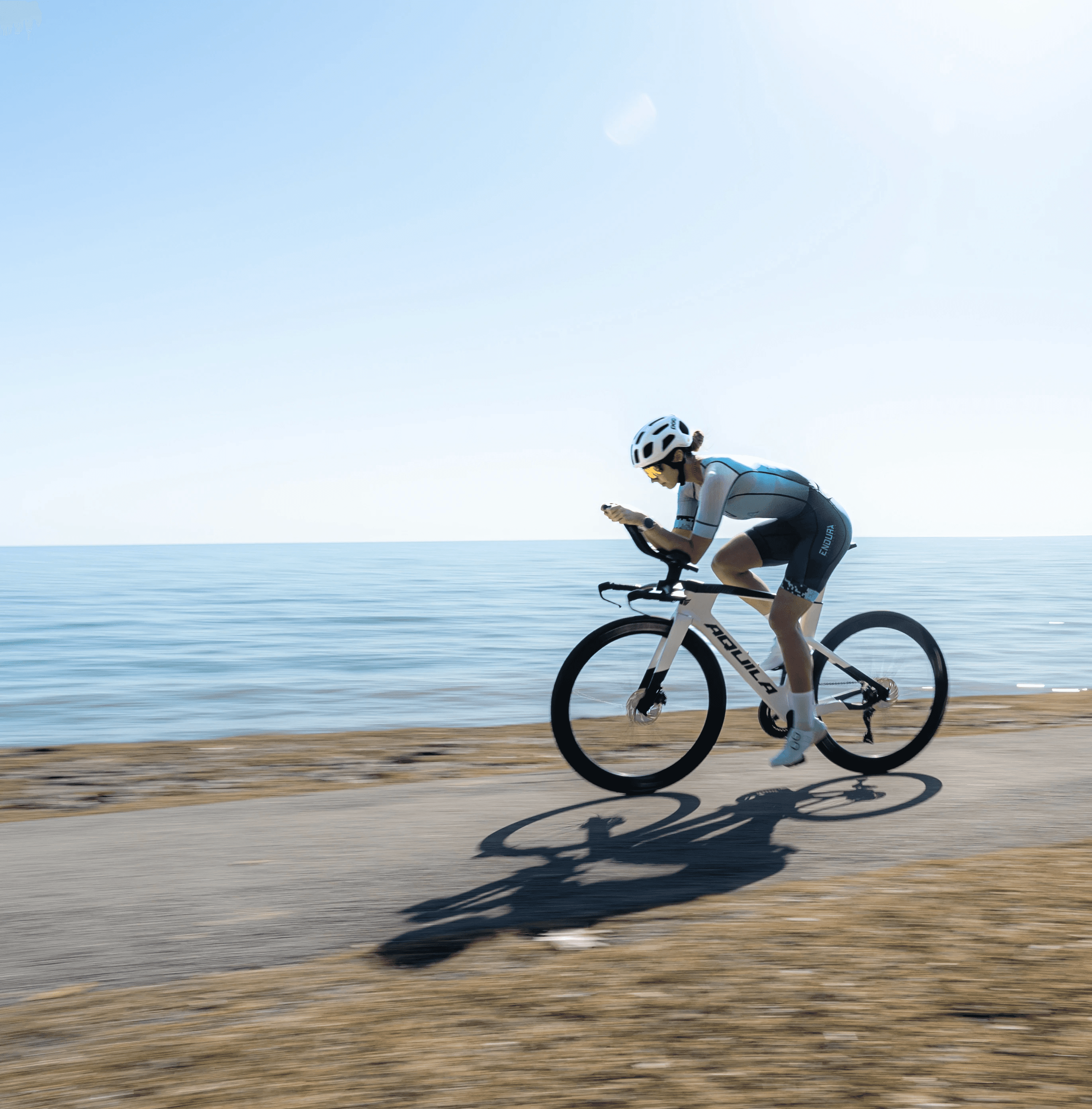 Feet running on a road