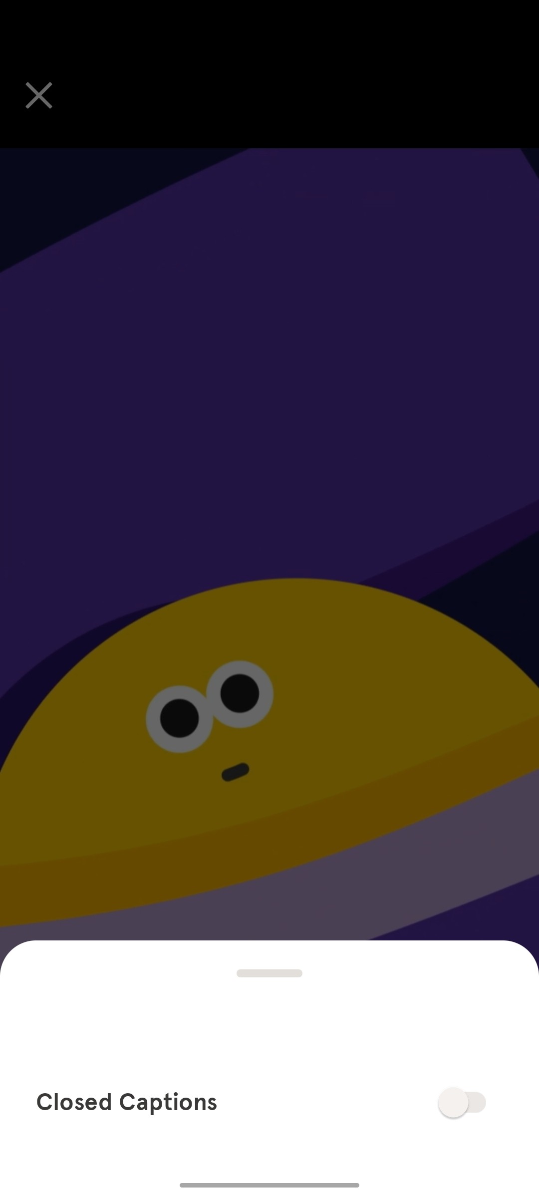 Headspace Closed caption screen