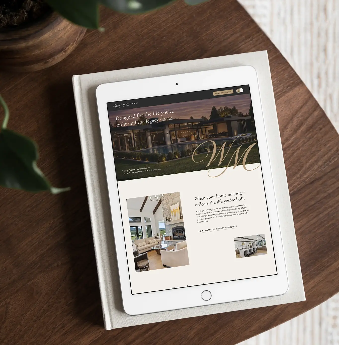 HR consulting website design on a desktop monitor