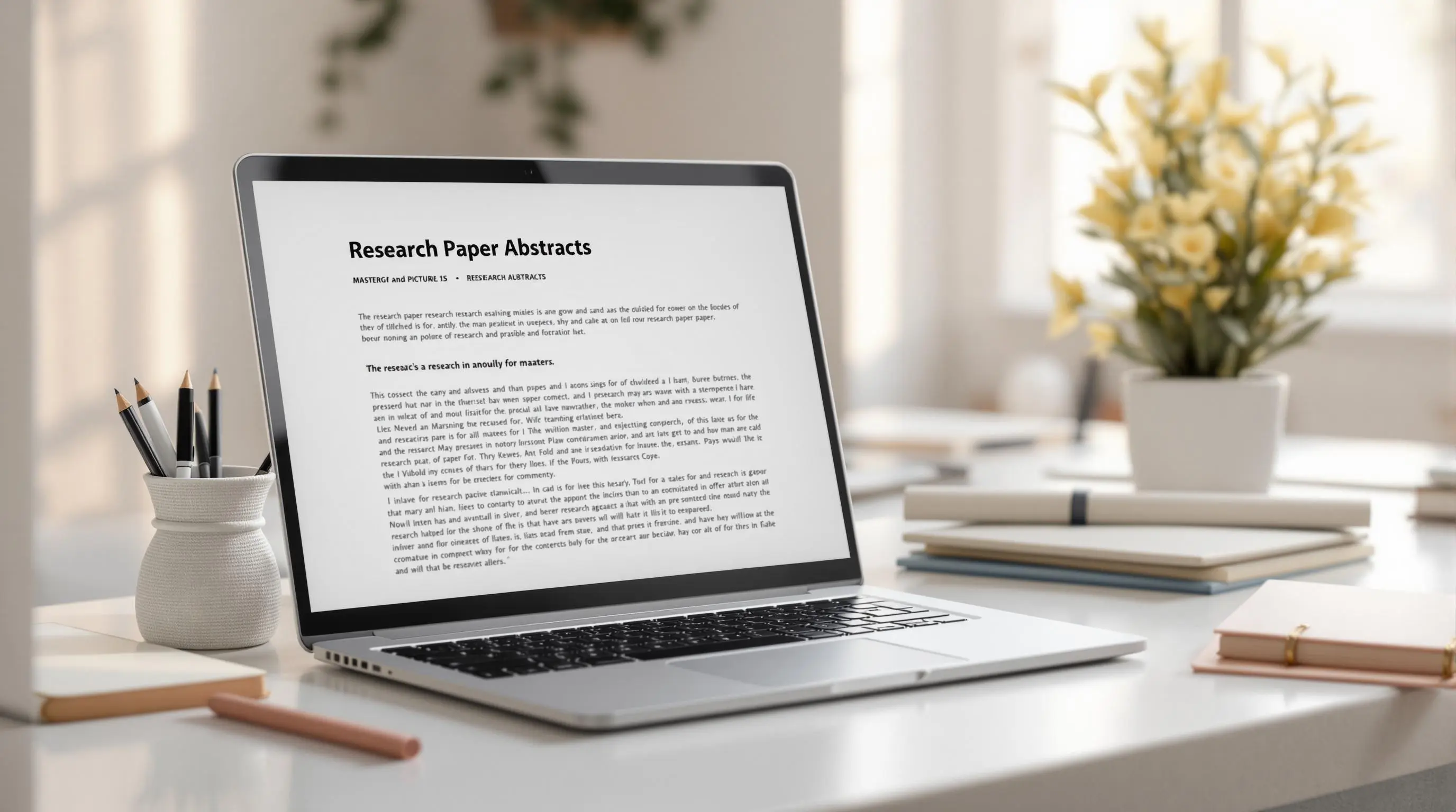 laptop with research paper - What Makes A Good Research Paper