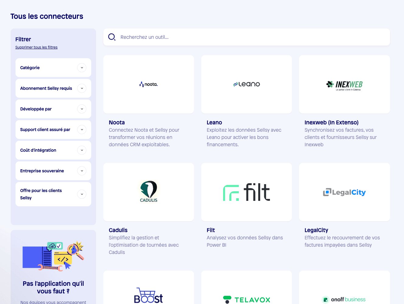 Sellsy CRM Avis - intégrations