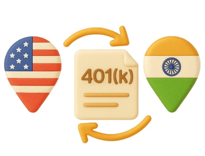 US to India witg 401(k)