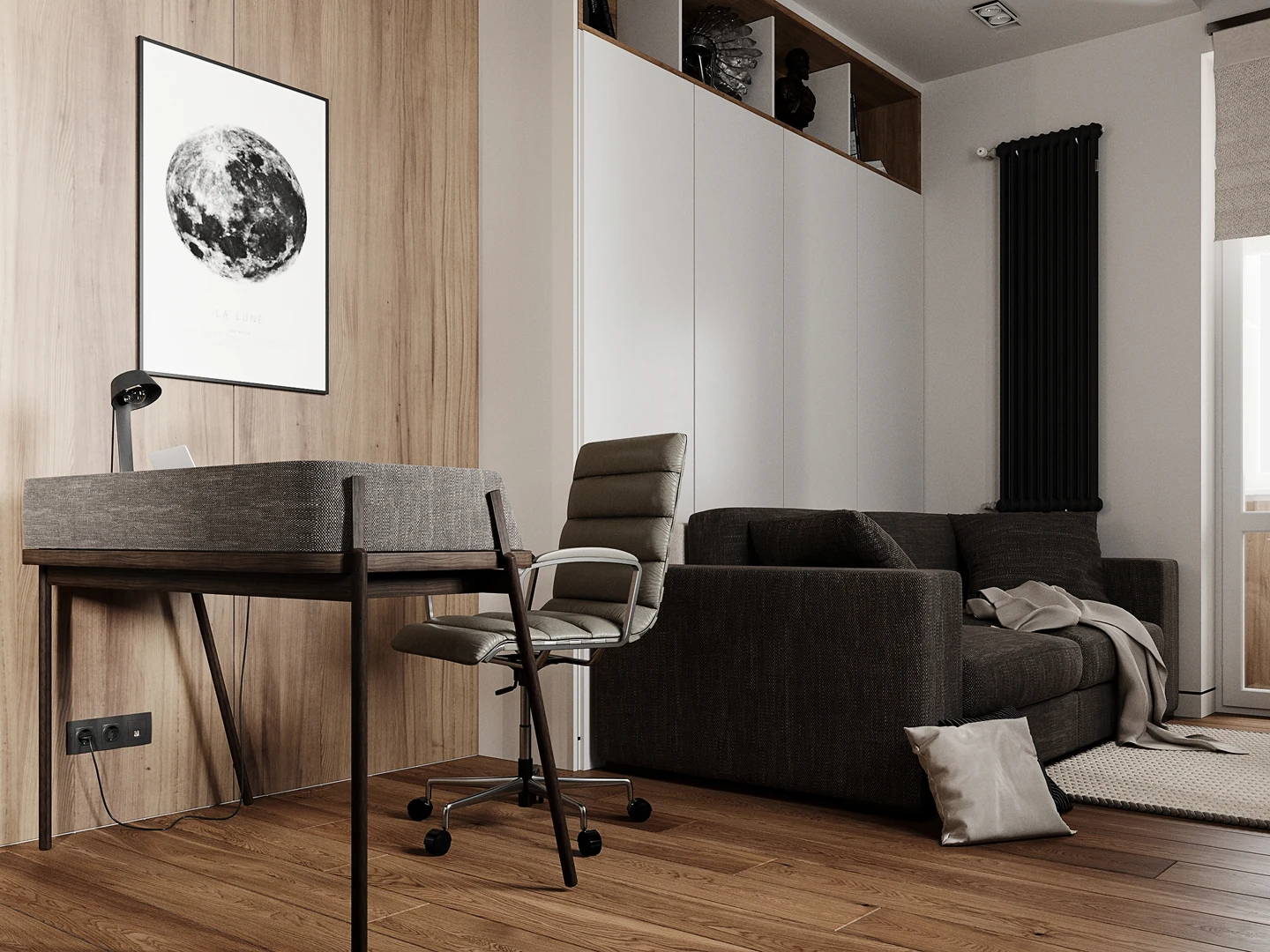 Salle à manger — suspension minimaliste.