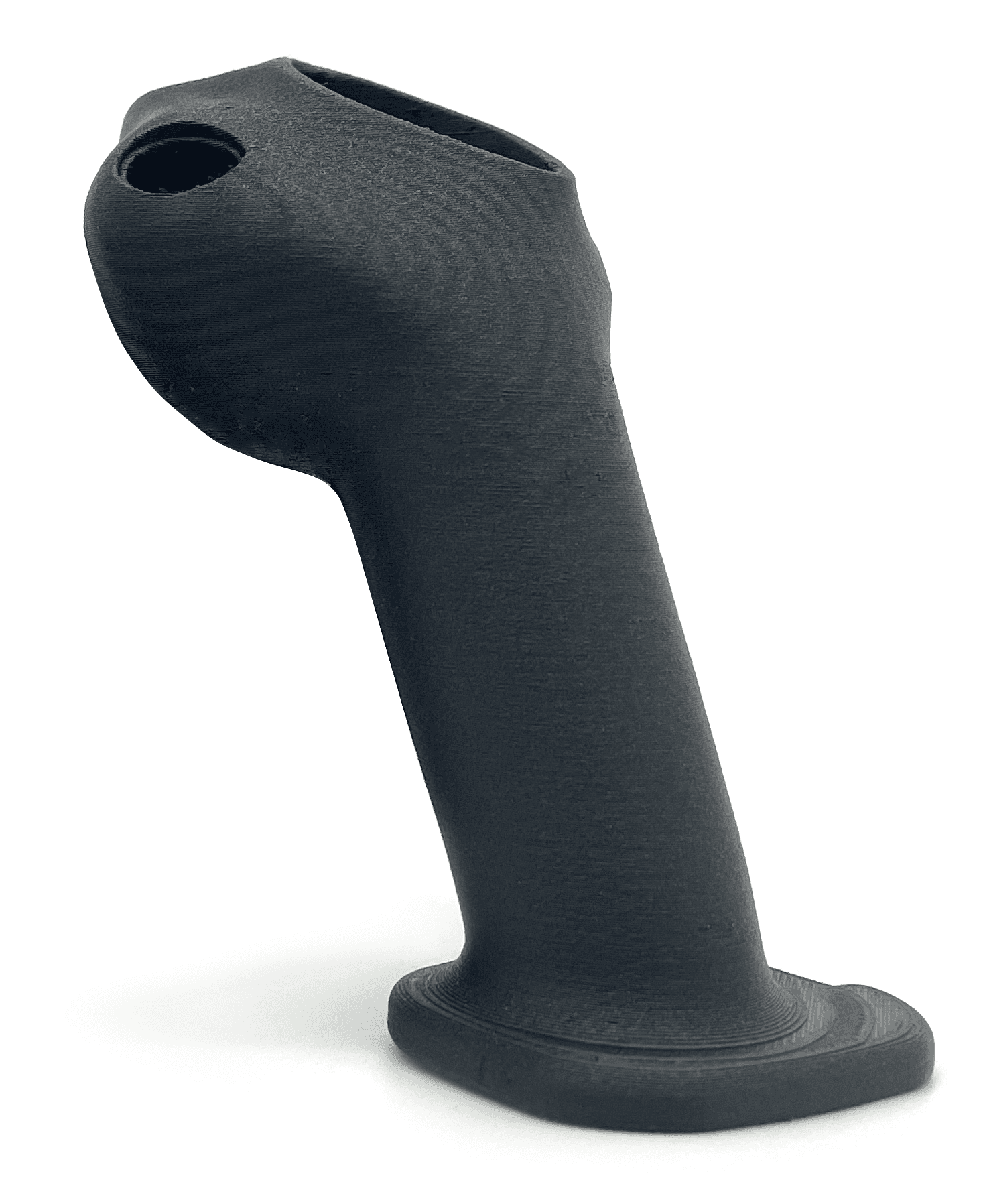 3d printed pa6 cf carbon fiber handle texture black part