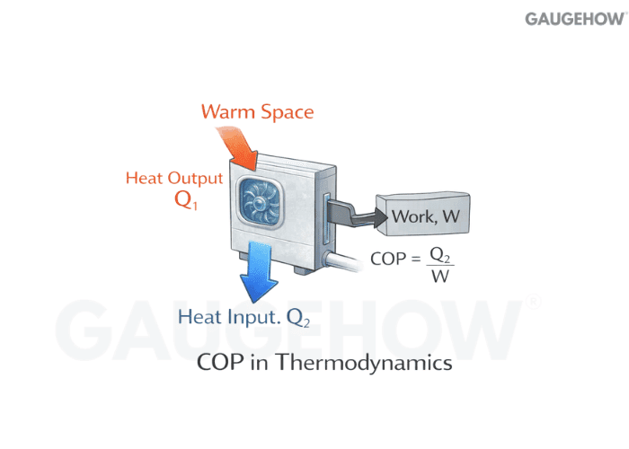 COP heat pump diagram