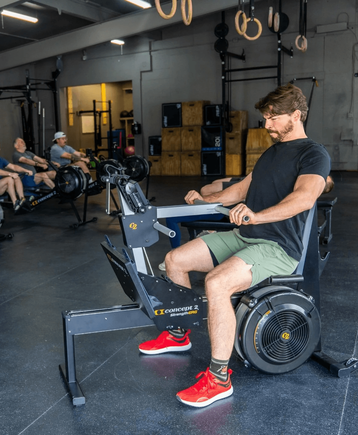 two people setting and using laptop