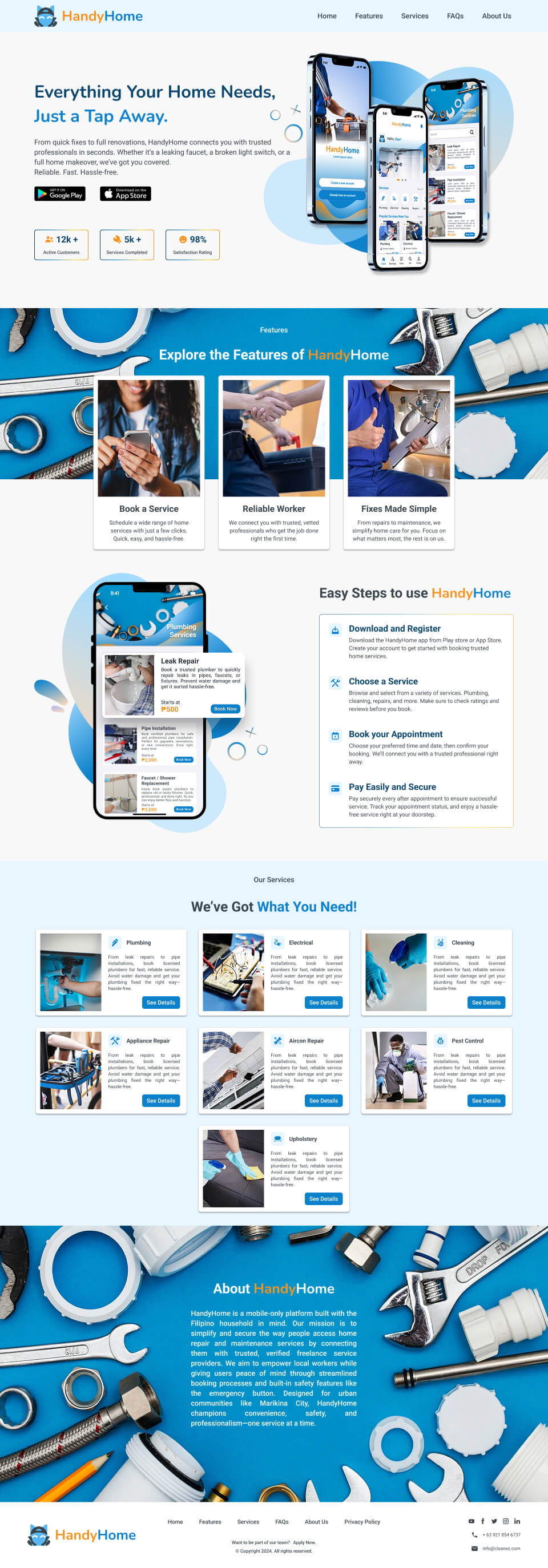 HandyHome - Landing Page