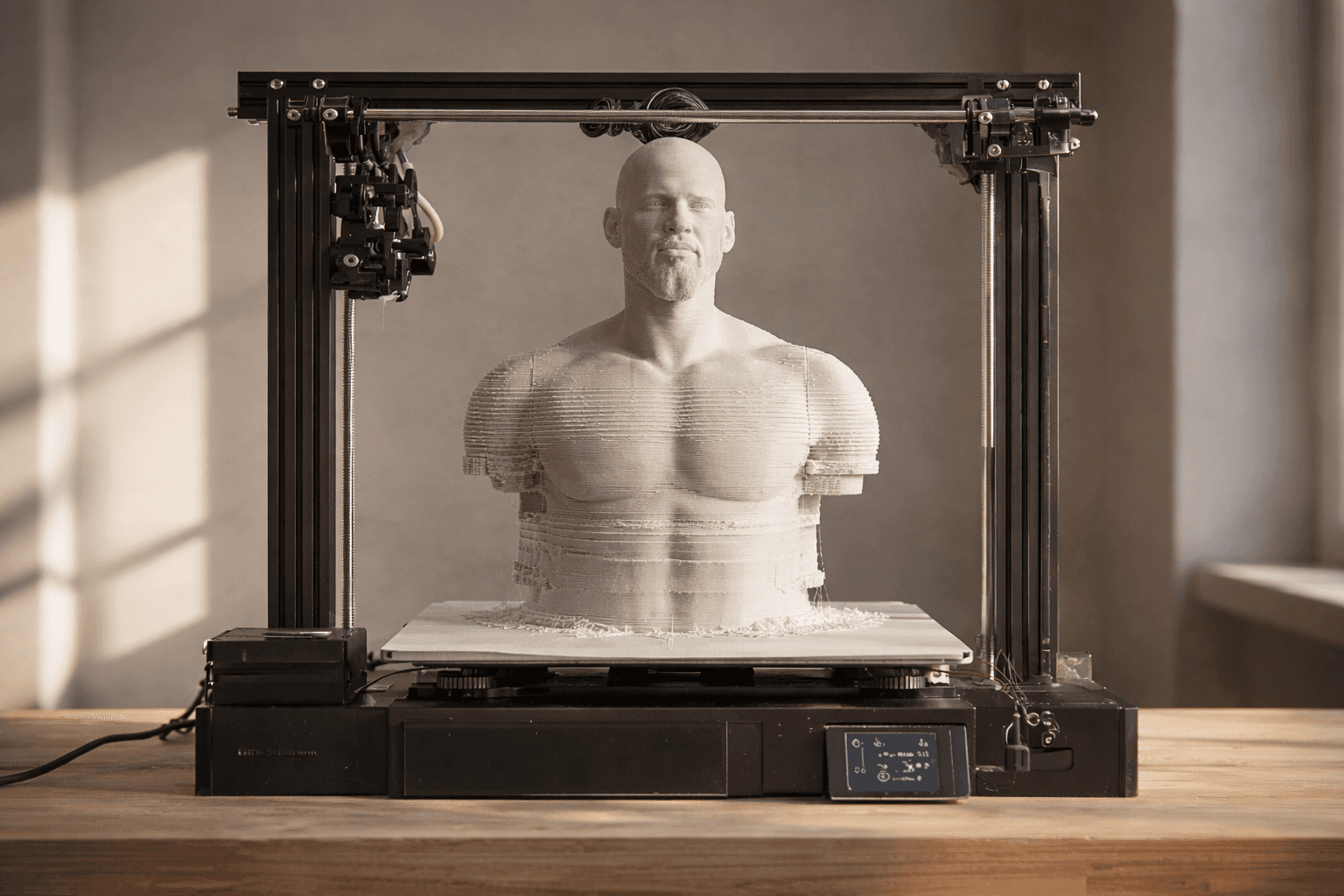 Printare 3D la scară reală a manechinului Dorian Popa