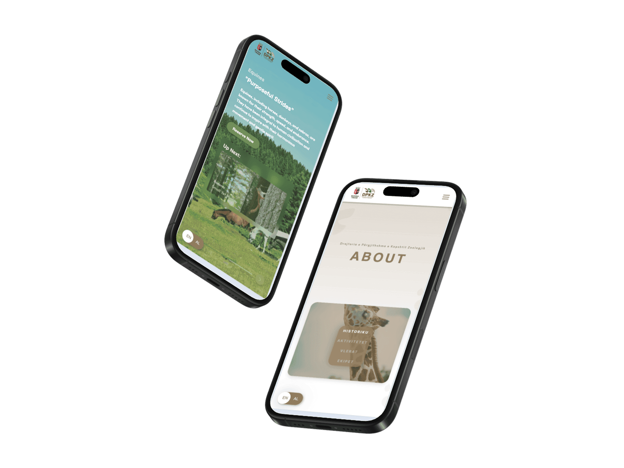 Tirana Zoo Park - Phone Website Preview