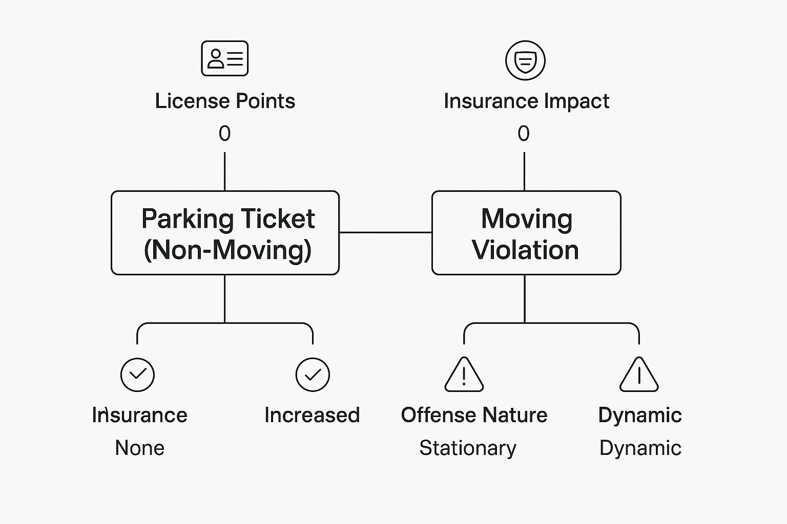 Infographic about is a parking ticket a moving violation