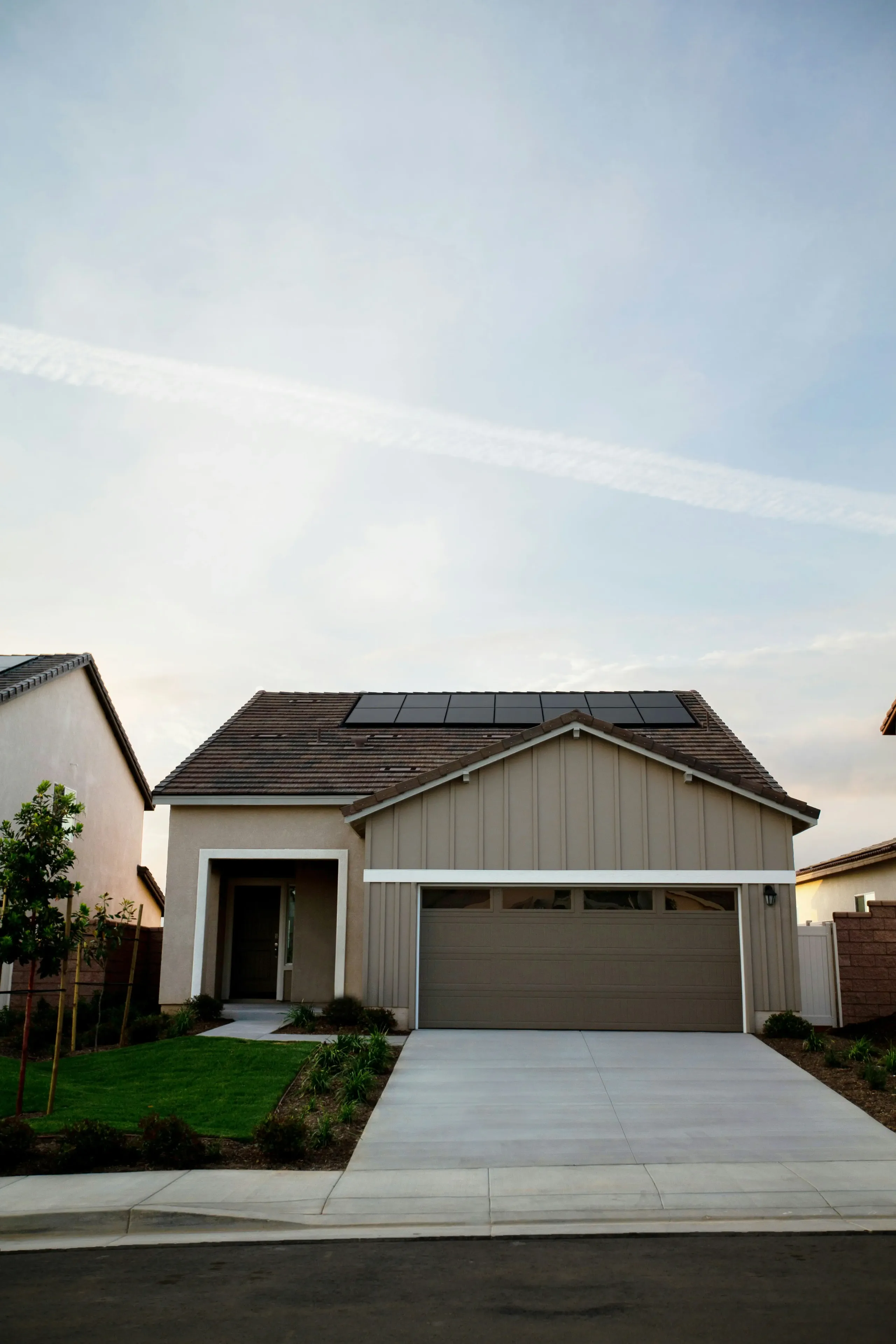 Rooftop solar panels generating clean and sustainable electricity