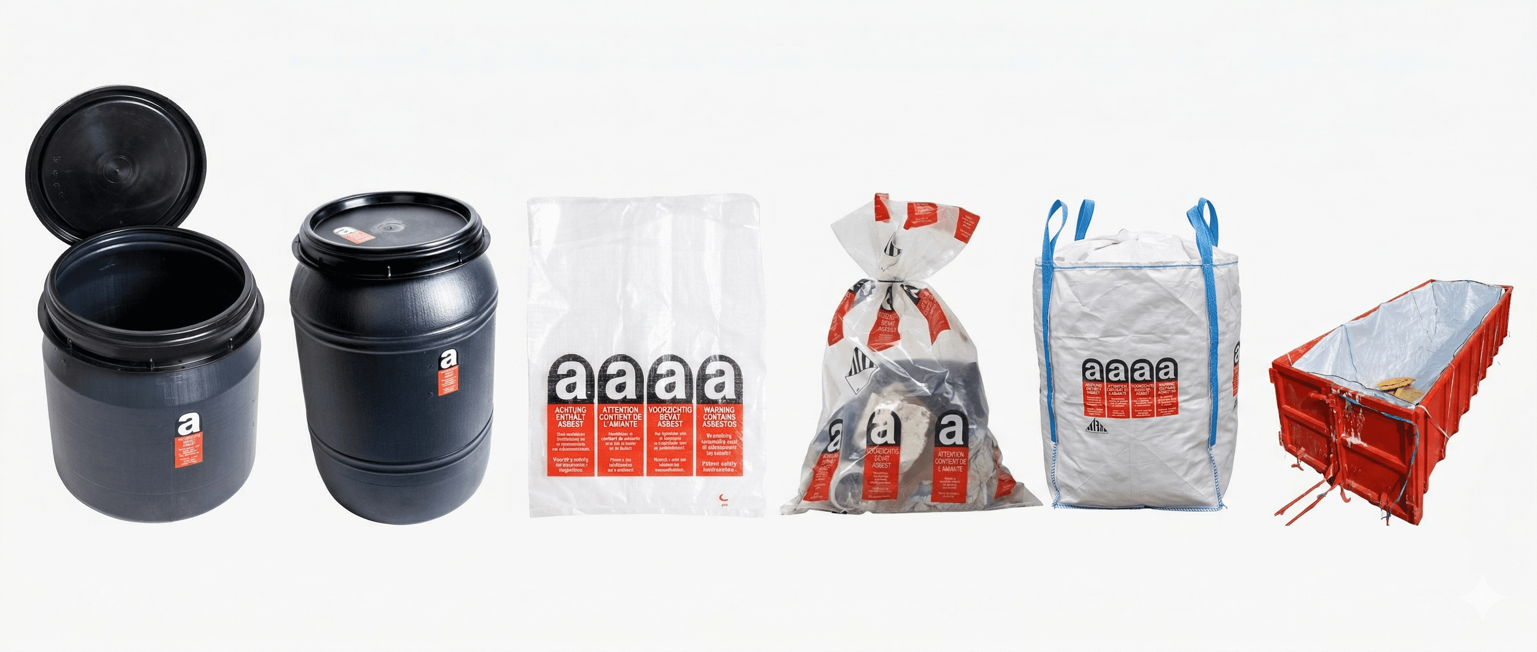 Asbestafval verpakking