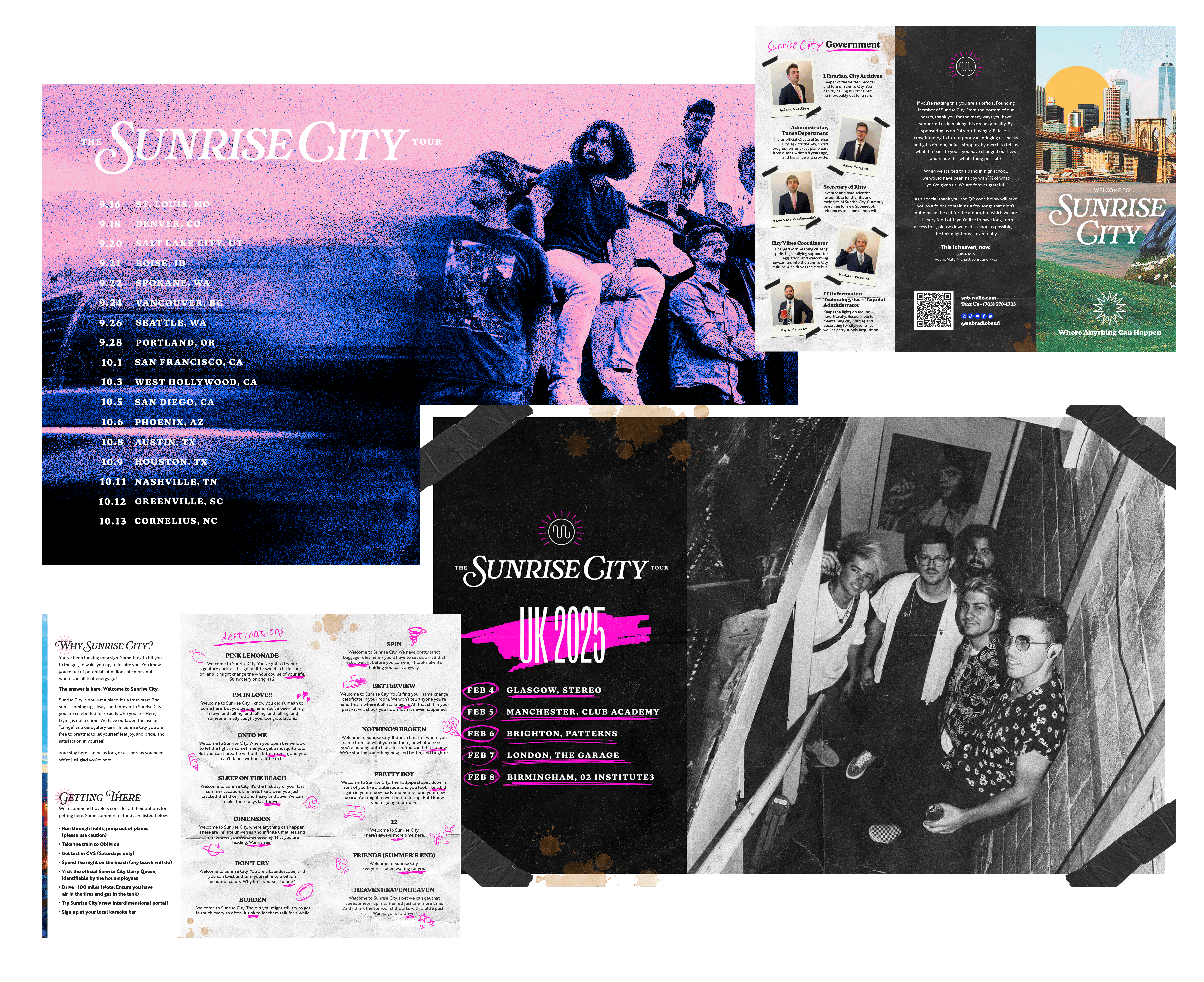 2 VIP posters, 1 front and back of brochure for sub-radio