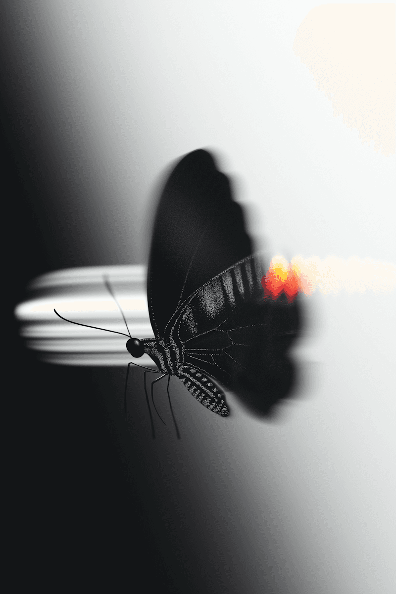 A rocket silhouette against a gradient background, with a bright flame emanating from its engine.