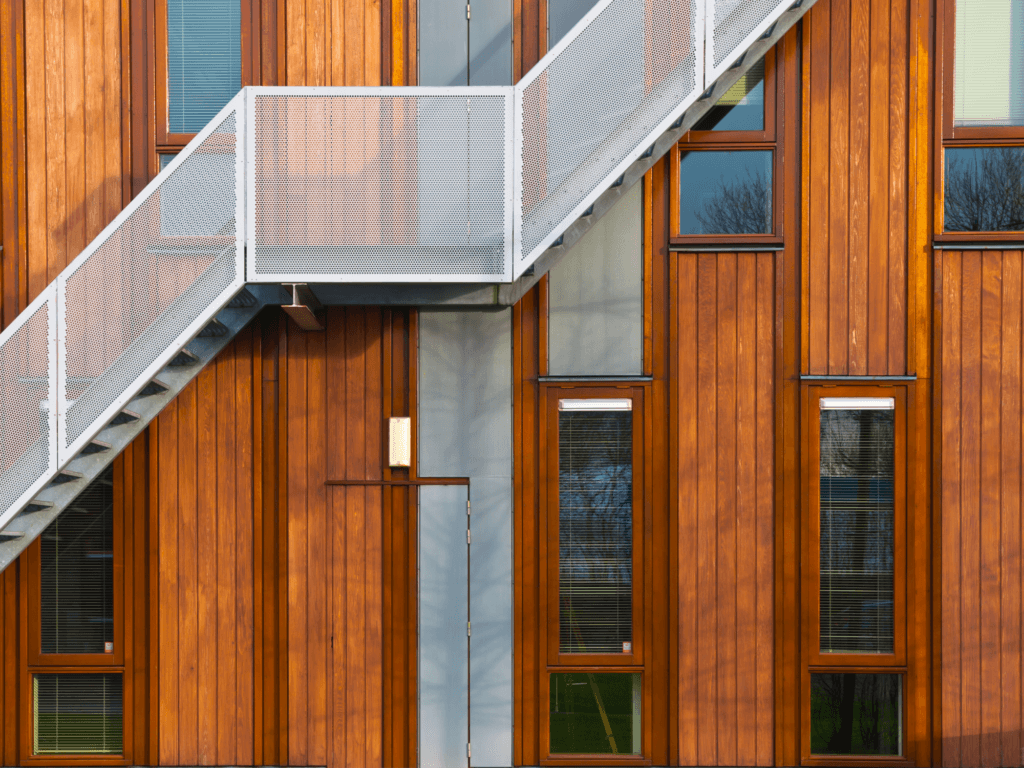 picture of a wooden facade that could be taken during a site survey