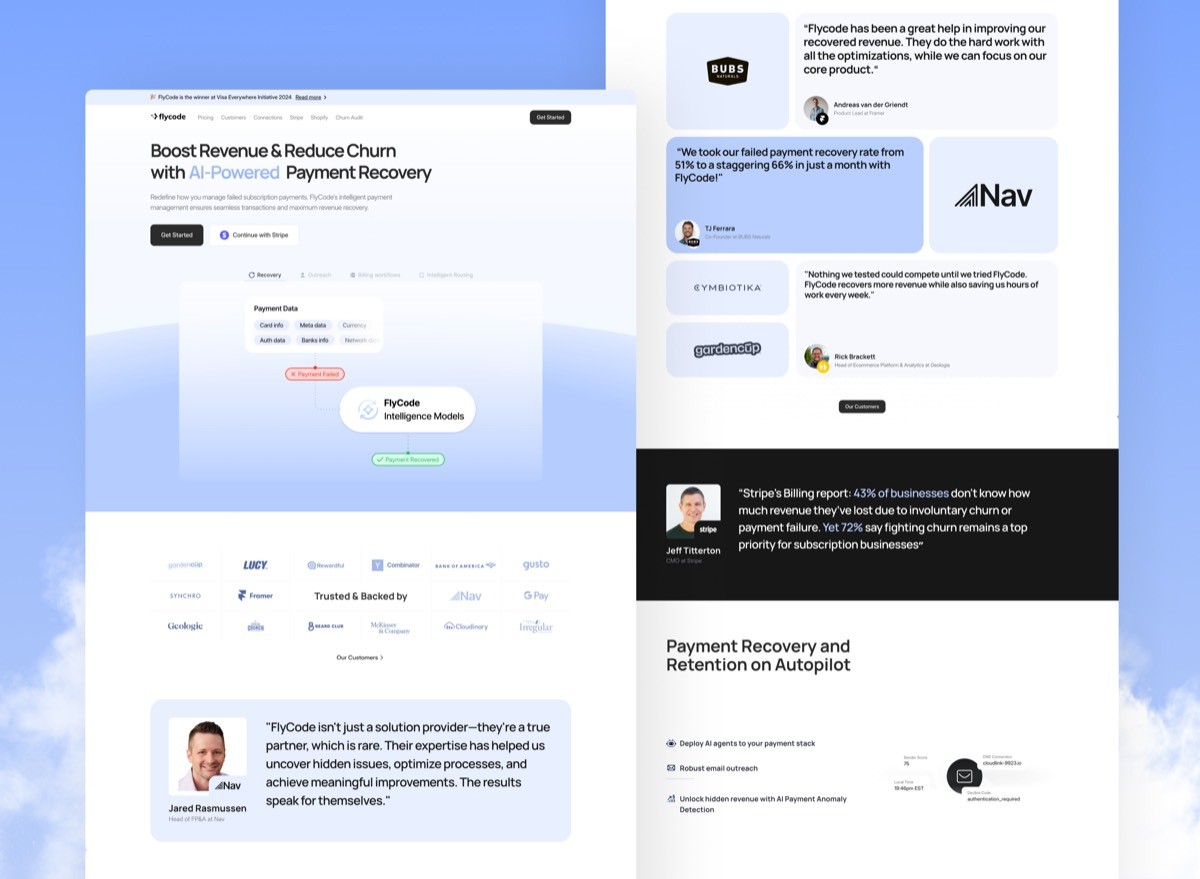 FlyCode website by AGR Studio