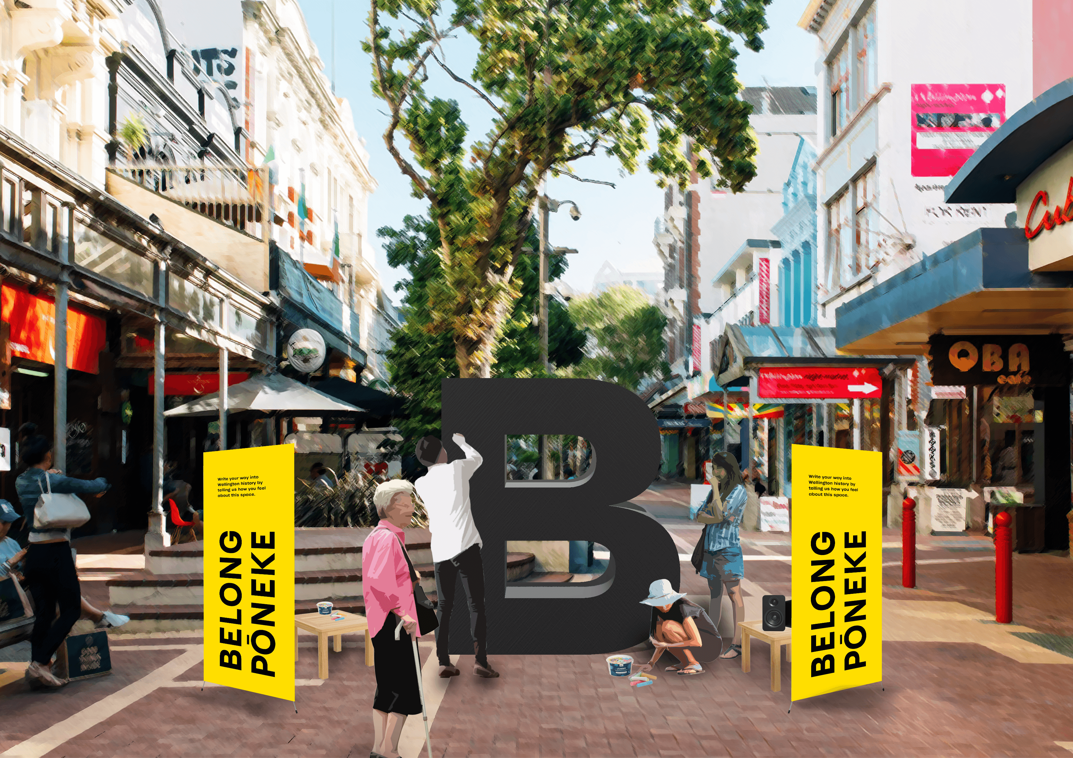 Top view of coffee can mockup with bold black typography on white background