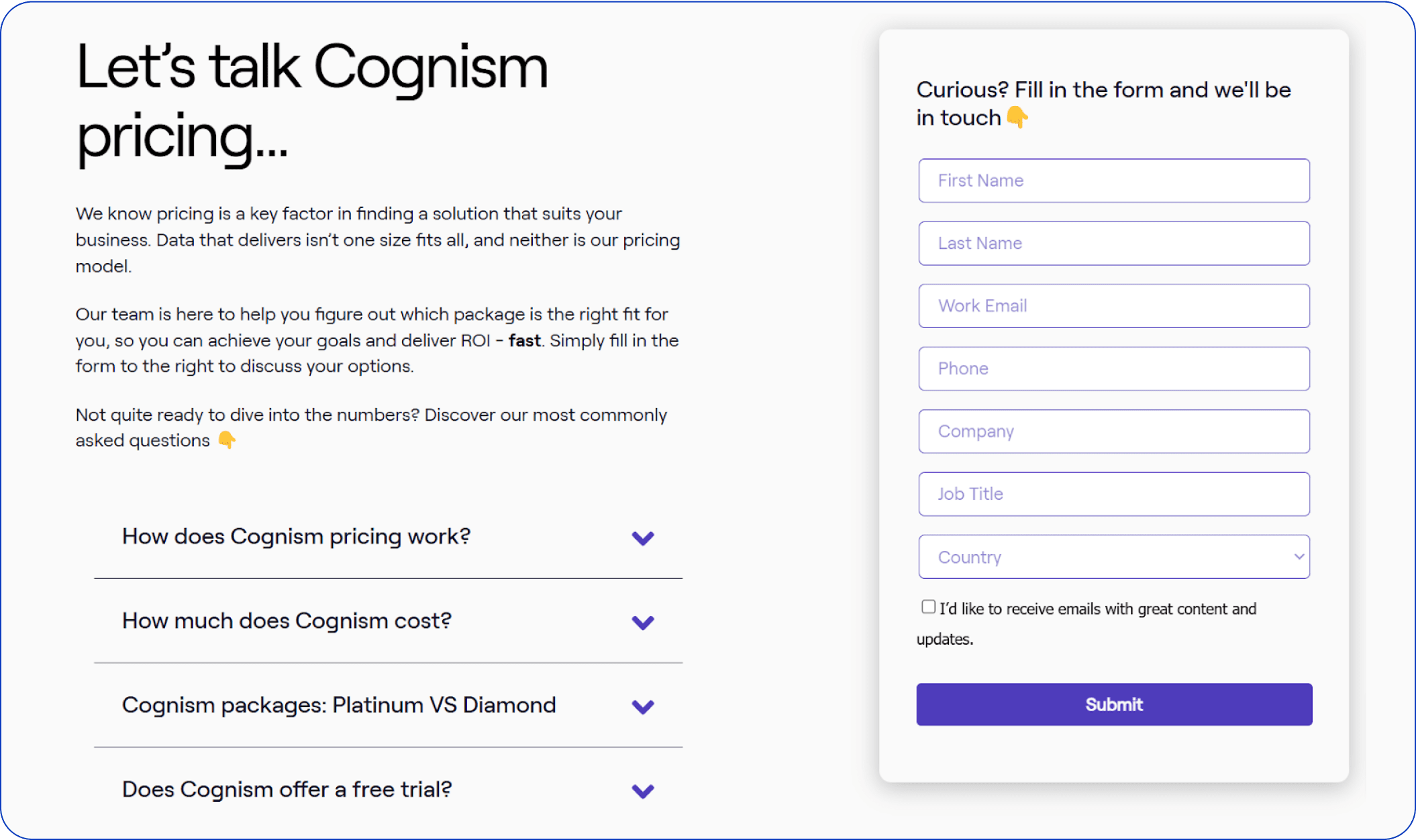 Cognism pricing
