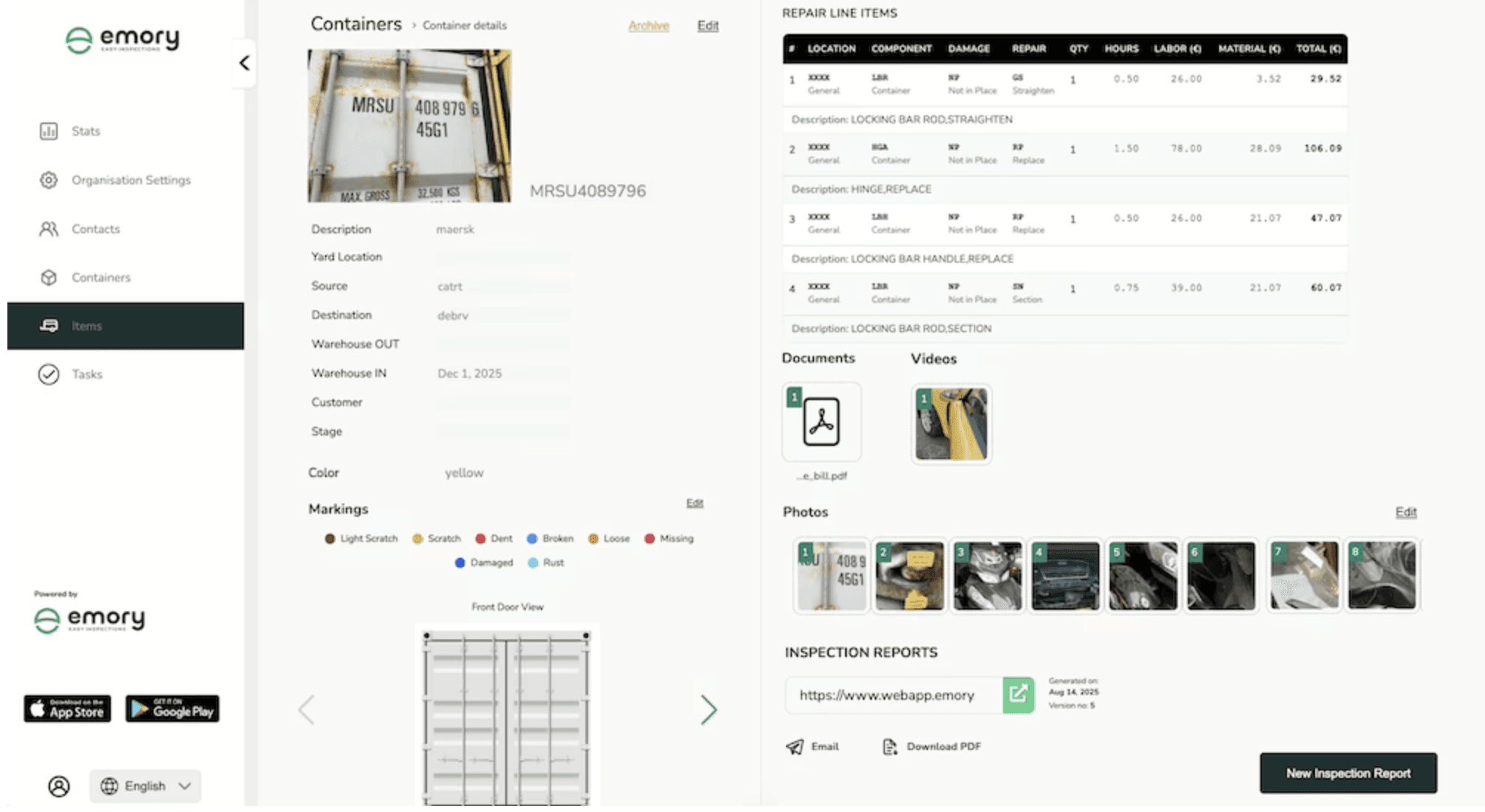 Photo-Proof Container Reports as an Operational Control System