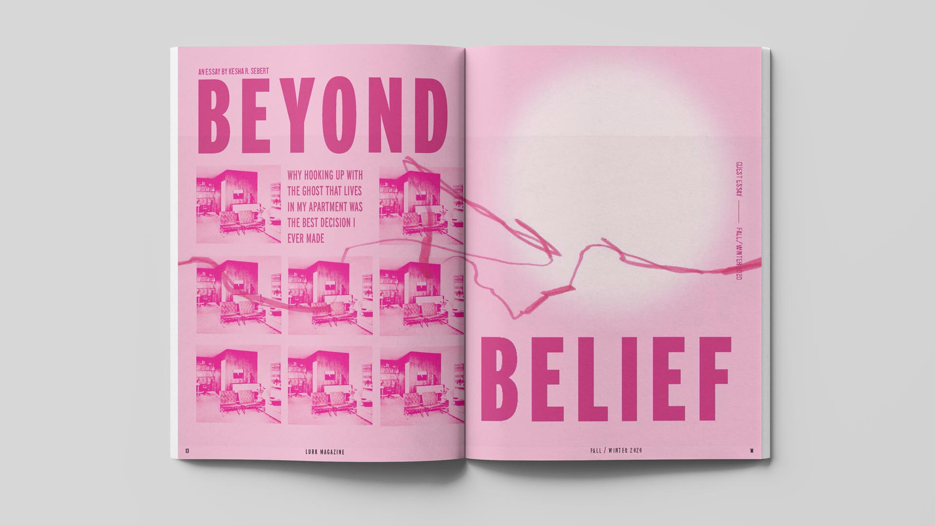Lurk Magazine spreads by Julia Hummel