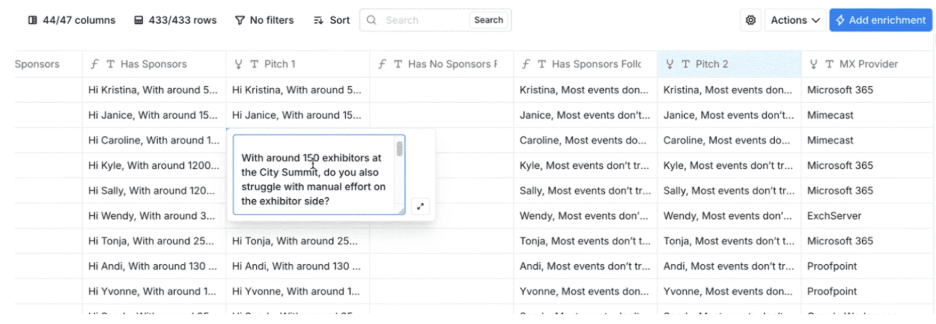 automated email and LinkedIn message for for different ICP segments in Clay