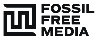 Black Fossil Free Media Logo
