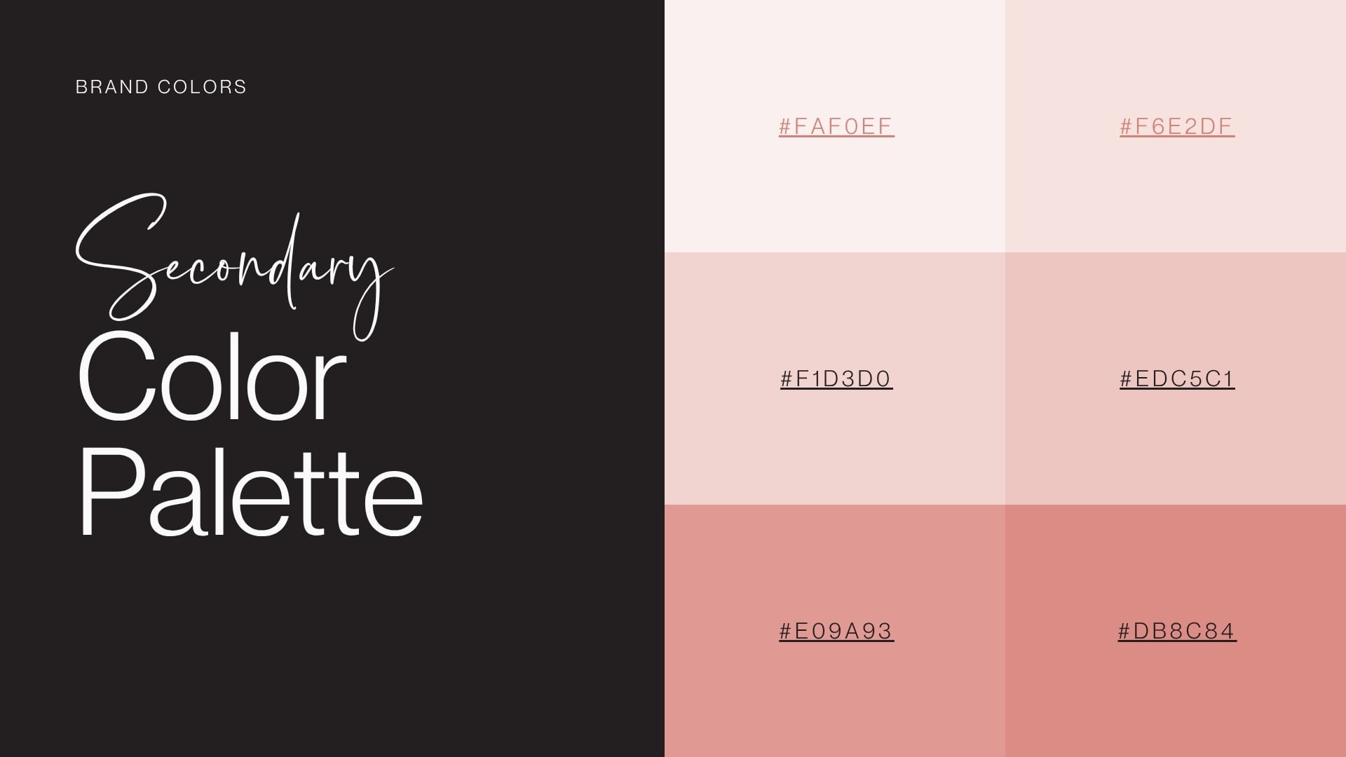 Secondary Color Palette