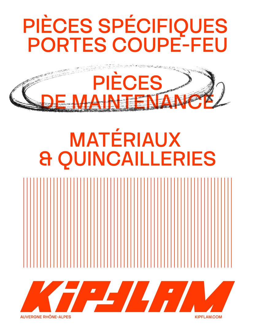 Pièces spécifiques, pièces de maintenance, matériaux & quincailleries. Kipflam