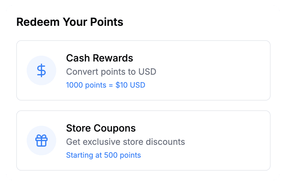 Earn rewards for shopping with XKOVA