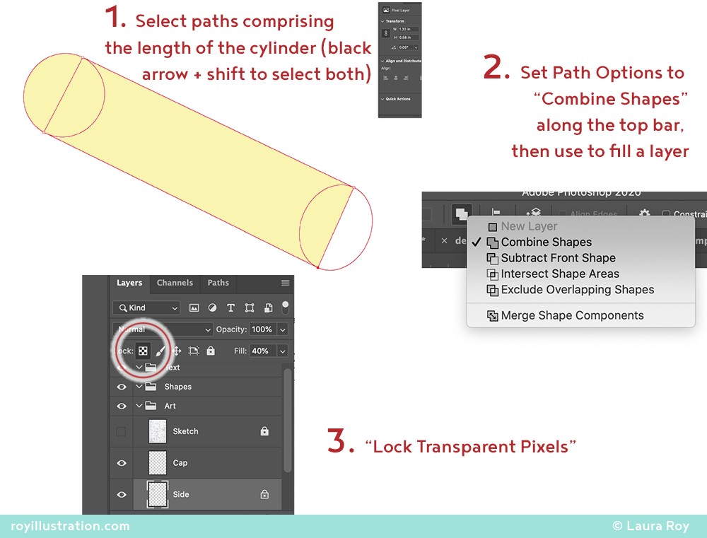 Rendering a Matte Cylinder in Photoshop