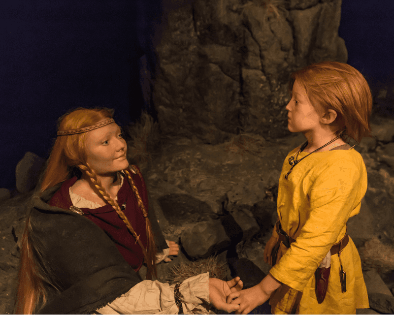 Lifelike Viking figures at the Saga Museum in Reykjavik depicting Icelandic history—immersive cultural attraction and one of the top things to do in Reykjavik.