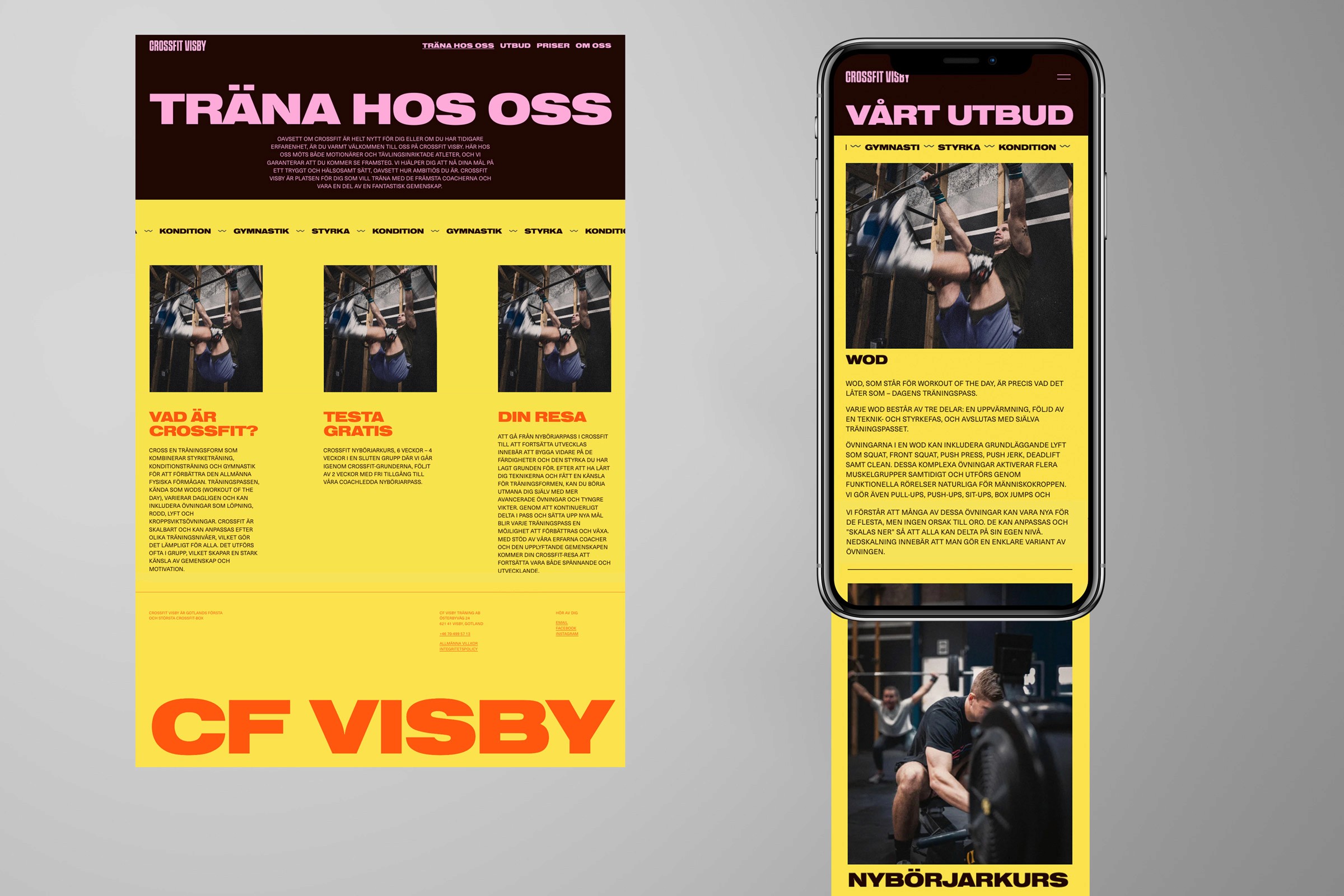 crossfit visby webbdesign