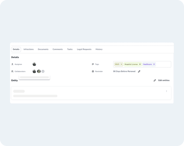 Entity Management Collaborator Selection