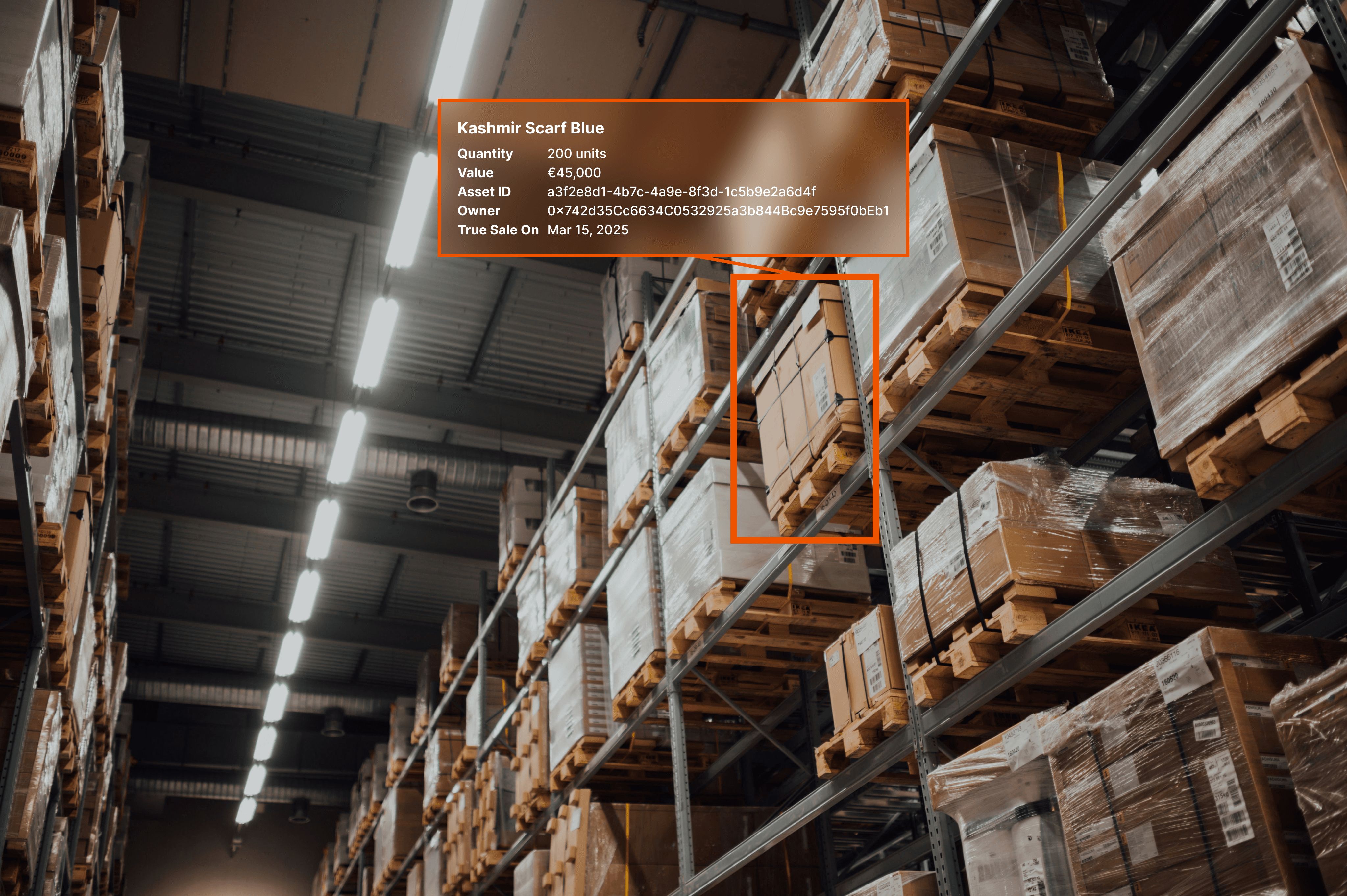 brown cardboard boxes on white metal rack