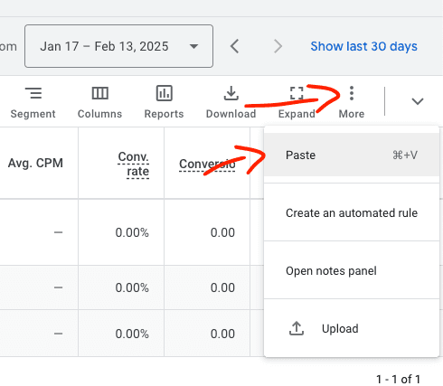 How to paste a YouTube ad campaign